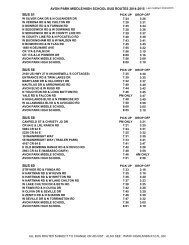 Bus Schedule - The School Board of Highlands County