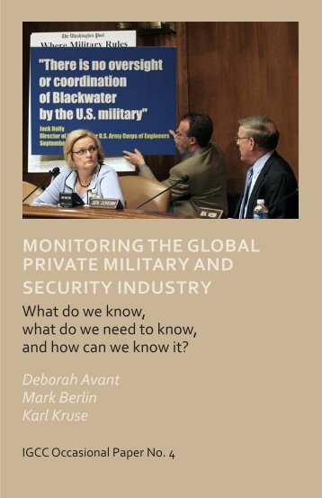 monitoring the global private military and security industry