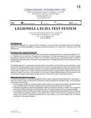 Elisa Inserts - Diagnostic Automation : Cortez Diagnostics