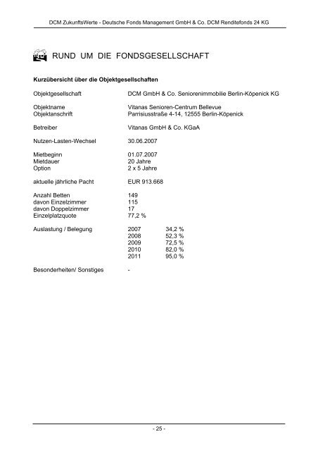 Geschäftsbericht 2009 bis 2010 - DCM