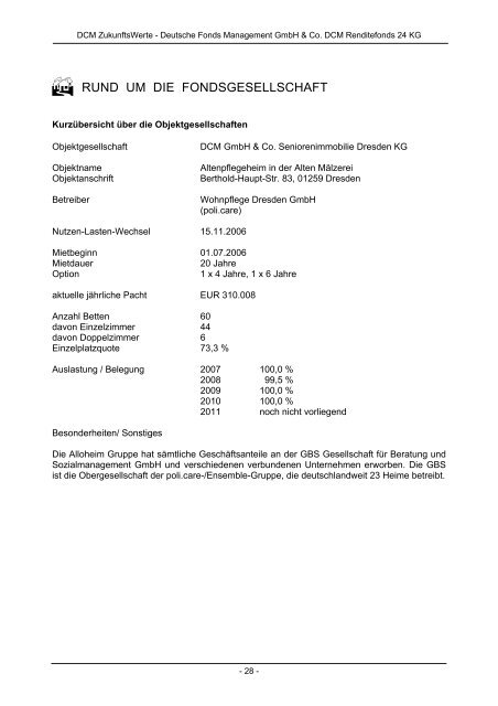 Geschäftsbericht 2009 bis 2010 - DCM