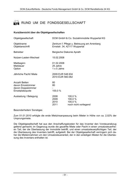 Geschäftsbericht 2009 bis 2010 - DCM