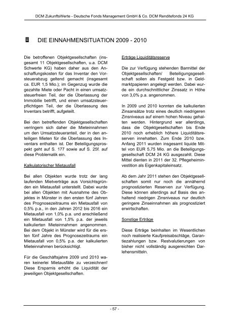 Geschäftsbericht 2009 bis 2010 - DCM