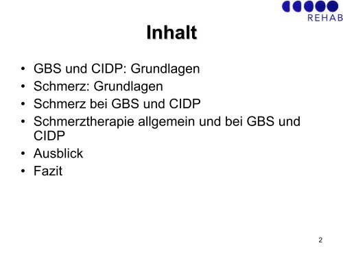GBS/CIDP: Schmerztherapie - Guillain-Barré Syndrom