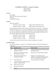 ECOM40006 / ECOM90013 Econometric Techniques Subject ...