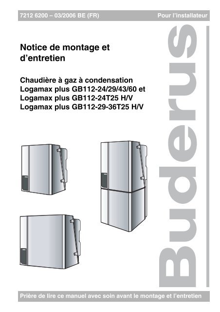 MWA Logamax plus GB112 - BE(FR)