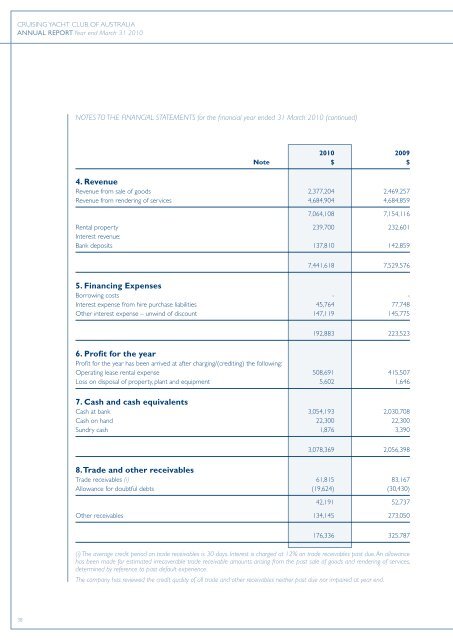 2009/10 Annual Report - Cruising Yacht Club of Australia