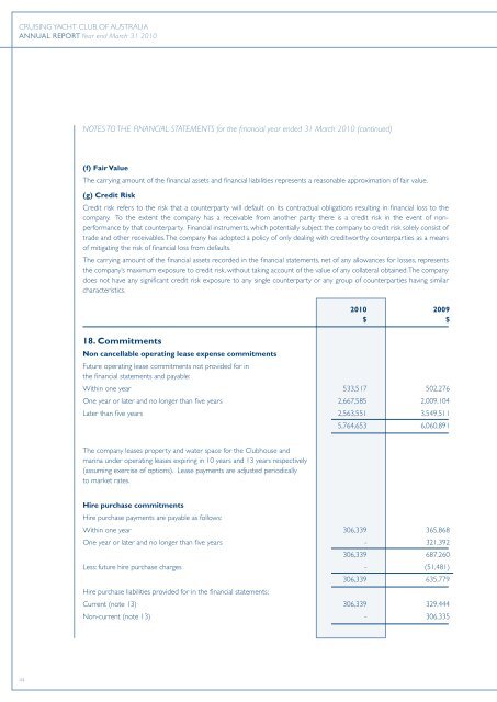 2009/10 Annual Report - Cruising Yacht Club of Australia