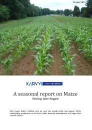 A seasonal report on Maize - Karvy Commodities Broking