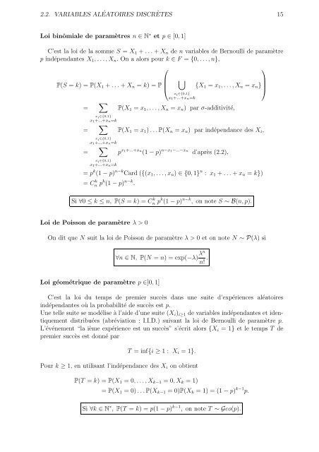 ProbabilitÃ©s et Applications