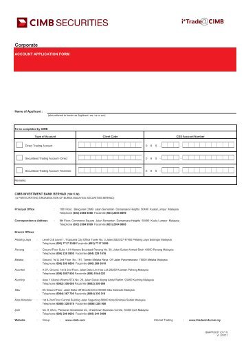 Corporate - i*Trade@CIMB MY