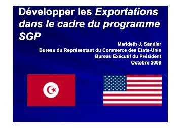 DÃ©velopper les exportationsdans le cadre du programme SGP