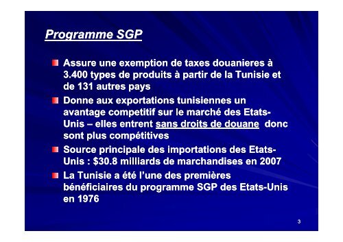 DÃ©velopper les exportationsdans le cadre du programme SGP