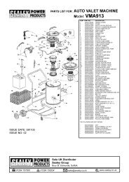 PARTS LIST FOR: AUTO VALET MACHINE - Justoffbase