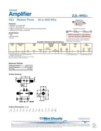 Amplifier Coaxial ZJL-4HG+