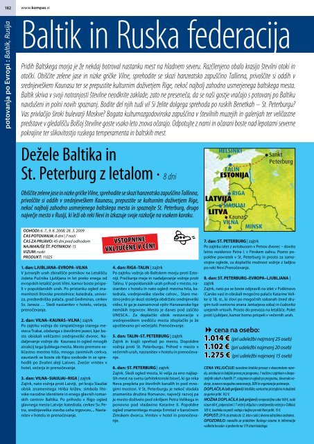 DeÅ¾ele Baltika in St. Peterburg z letalom â 8 dni - Kompas