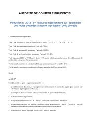 Examen corrigé instruction 2012 I 07 Autorité de contrôle prudentiel ...