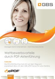 Wettbewerbsvorteile durch PDF-Aktenführung - GBS