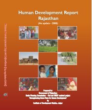 Human Development Report Rajasthan - Directorate of Economics ...