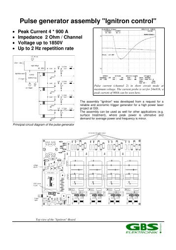 Pulse generator assembly "Ignitron control" - GBS Elektronik GmbH