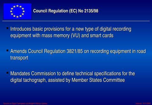 Introduction of the Digital Tachograph - Instituto de Robotica