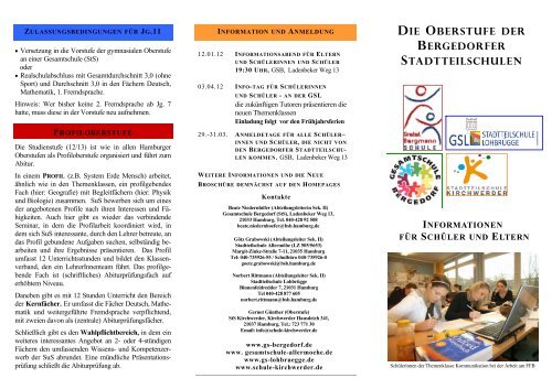 die oberstufe der bergedorfer stadtteilschulen informationen