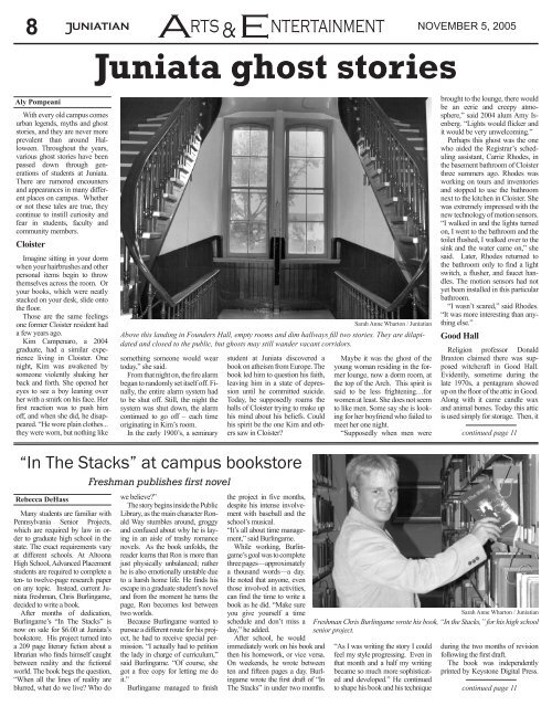 Juniata Ghost Stories Juniata College