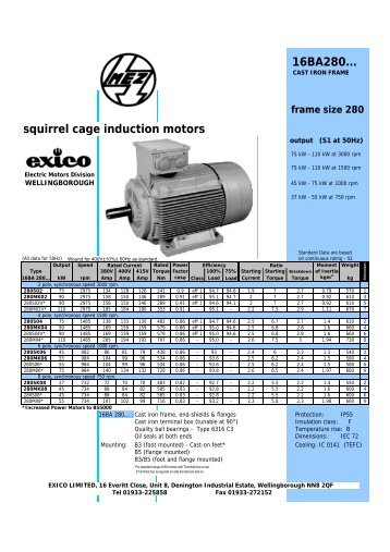 Three-phase Induction Motors (280 frame) - Rotor UK