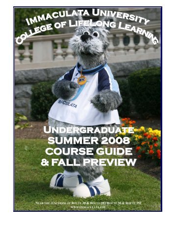 preview of fall 2008 course schedule - Immaculata University