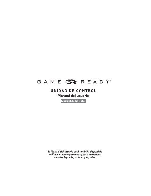 Unidad de control Manual del usuario - Game Ready
