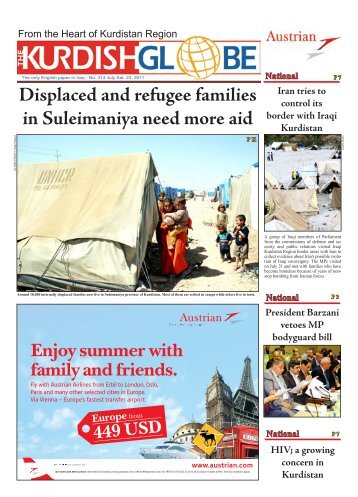 Displaced and refugee families in Suleimaniya ... - Kurdish Globe