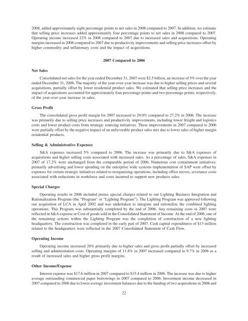 2008 Annual Report - Hubbell Wiring Device-Kellems