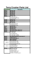 Terra Crusher Parts List - Tamiya