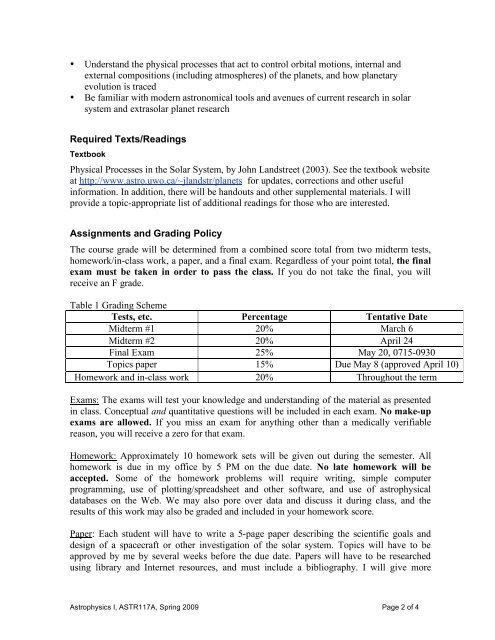 Green Sheet - Department of Physics and Astronomy - San Jose ...