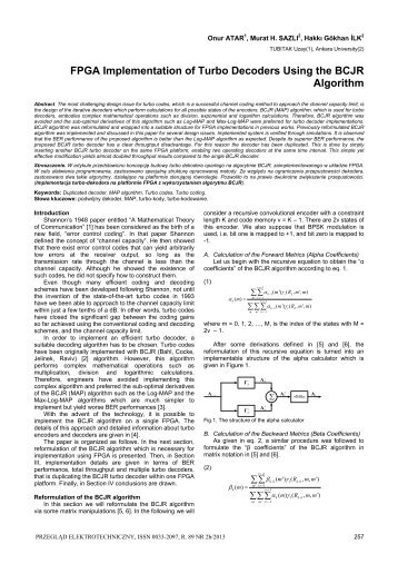 FPGA Implementation of Turbo Decoders Using the BCJR Algorithm