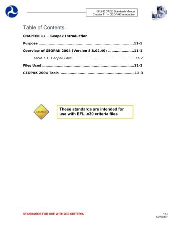 Chapter 11 - GEOPAK Intro to V8 - Eastern Federal Lands Highway ...