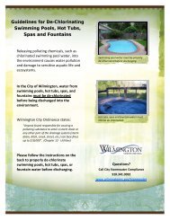 Guidelines for De-Chlorinating Swimming Pools ... - City of Wilmington