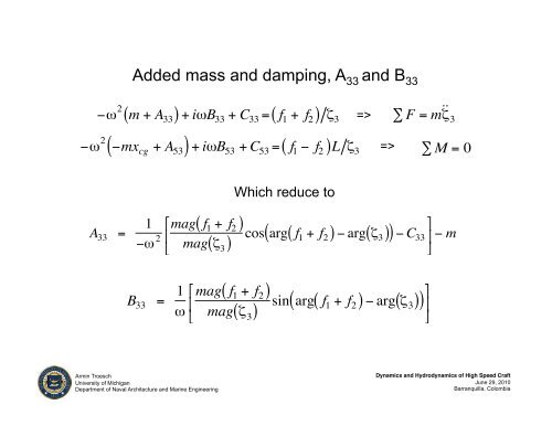 Armin Troesch: Dynamics and hydrodynamics of high speed craft - PASI