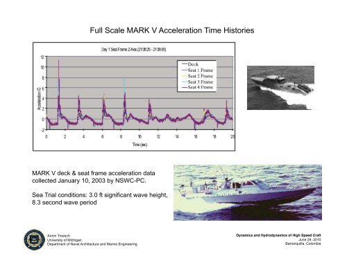 Armin Troesch: Dynamics and hydrodynamics of high speed craft - PASI