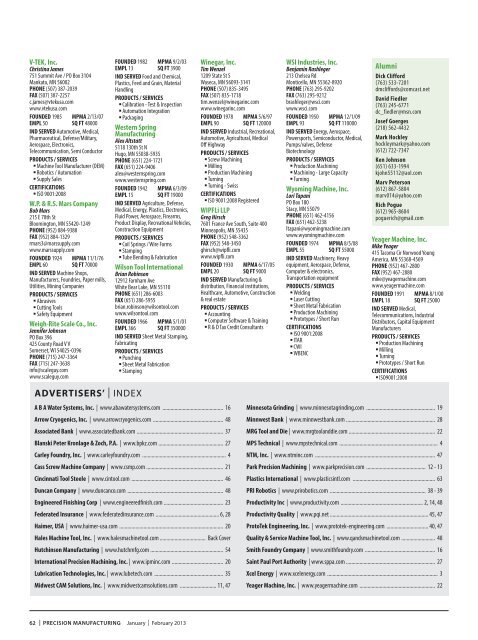 Minnesota Exports: - Minnesota Precision Manufacturing Association