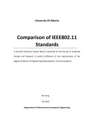 Comparison of IEEE802.11 Standards - Department of Electrical ...