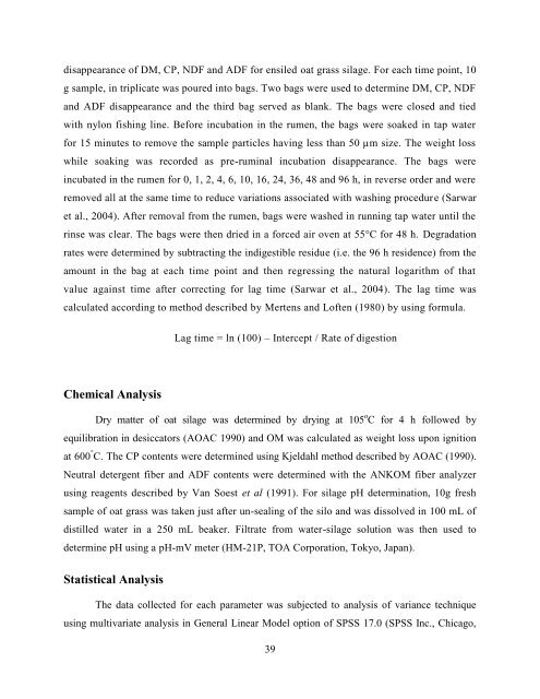 Chemical Composition and Digestion Kinetics of ... - icdd@uaf.edu.pk