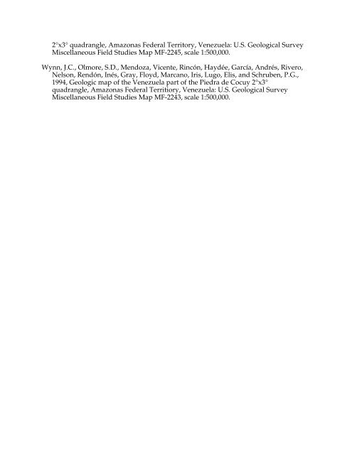 Geology and Resource Assessment of the Venezuelan ... - USGS