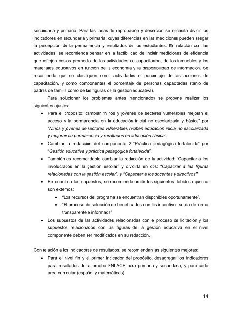 Informe Final del AnÃ¡lisis de Indicadores del ... - conafe.edu.mx