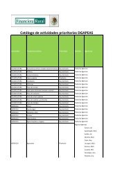 Catálogo de actividades prioritarias DGAPEAS - Financiera Rural