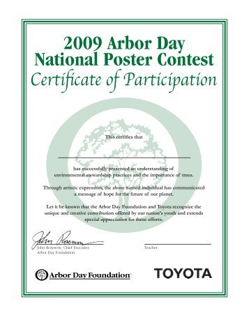 School Winner 2009 Arbor Day National Poster Contest