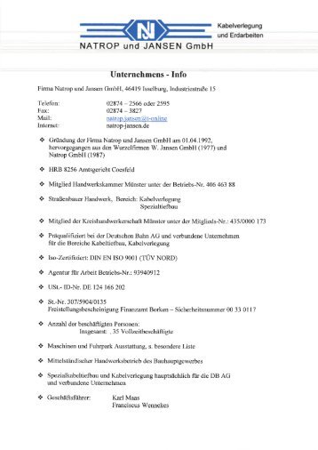 Firmeninfo Die Firmengeschichte als PDF-Datei - Natrop und ...
