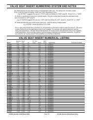 valve seat insert numerical listing - QualCast