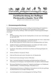 Zuchtbuchordnung des Haflinger Pferdezuchtverbandes Tirol 1990