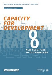 new solutions to old problems capacity for development - SASANet